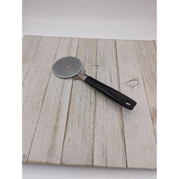 Set 2 Ekco Pizza Cutter #7 Blade 2 5/8" Diameter 8" USA Stainless Steel Black - Picture 5 of 7